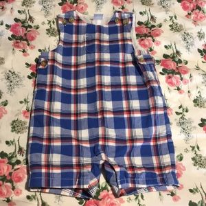 NWOT Janie and Jack plaid romper